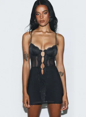 Benji Mini Dress Black Trend Light Youthful Vibe