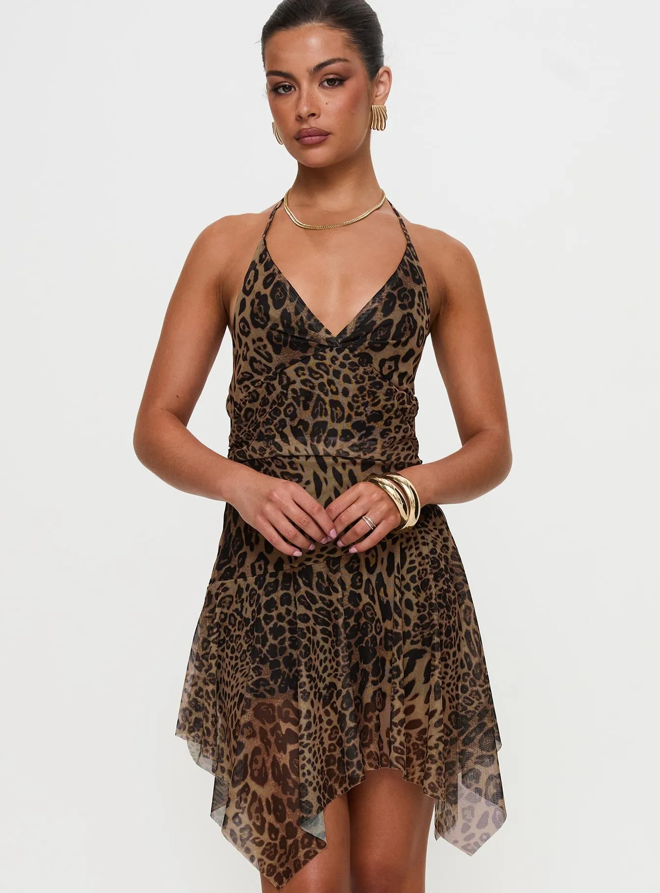 Trendy Wearable Sabetha Mini Dress Leopard