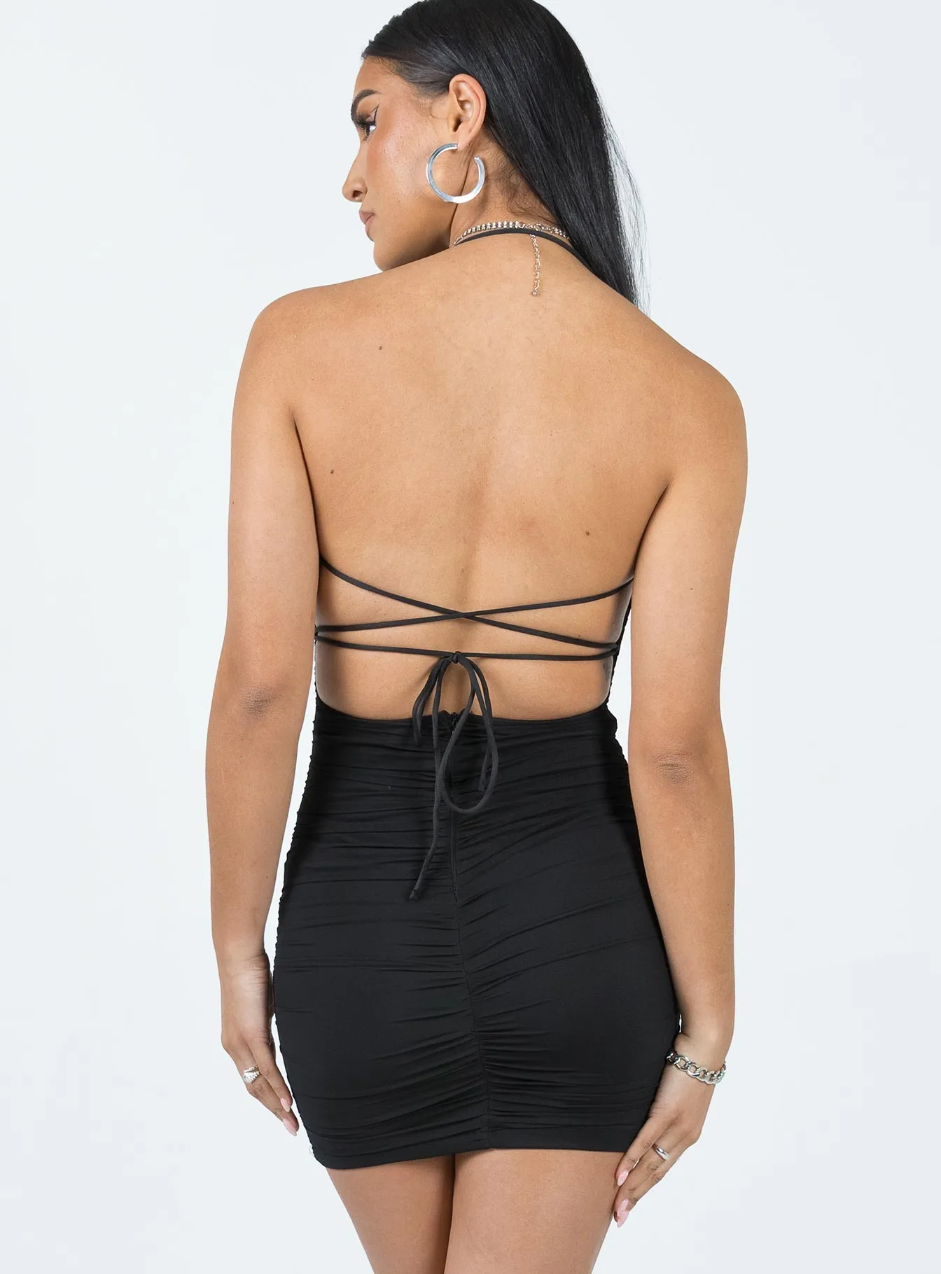 Scene Heat Sleek Fit Undiscovered Mini Dress Black