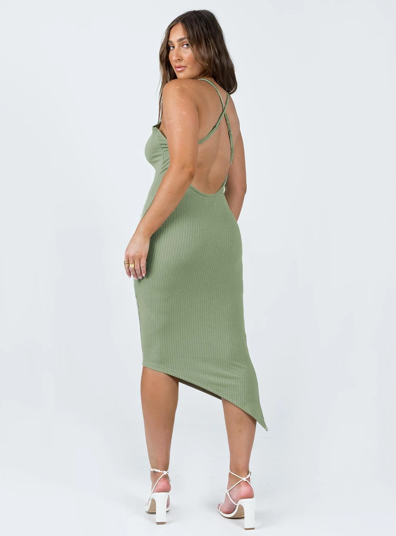 Mesh Glow Wind Song Deme Maxi Dress Sage