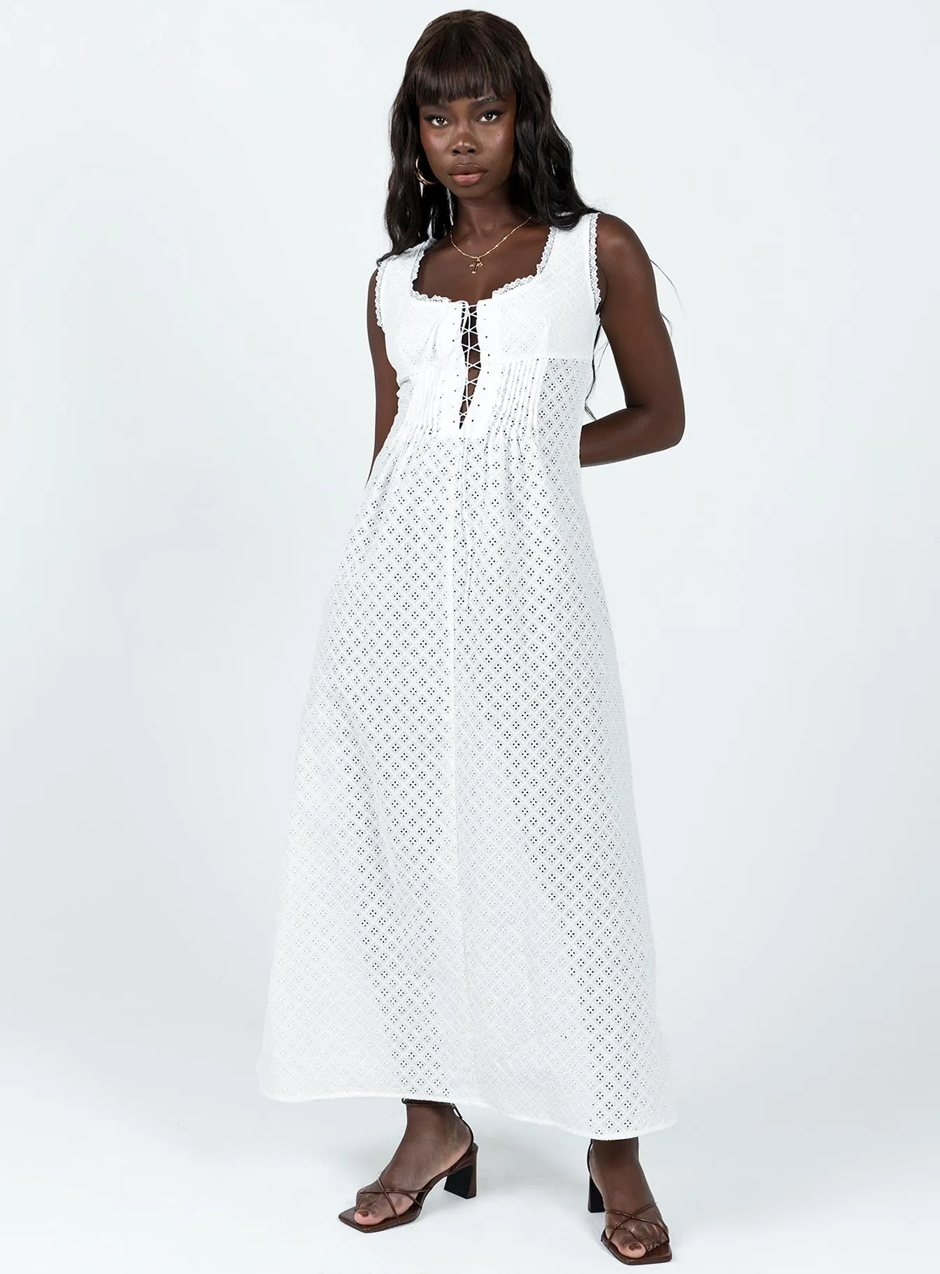 Eason Maxi Dress White Quiet Shore