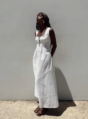 Eason Maxi Dress White Its elegant silhouette adds a touch of sophistication to your everyday look Bold Hue