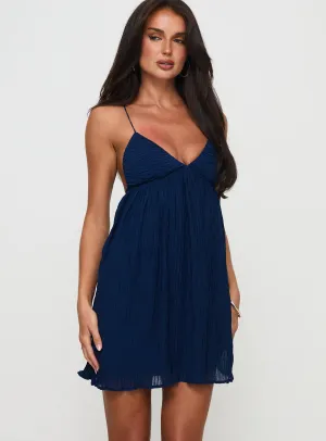 Matea Mini Dress Navy Charming Fashion Fresh Twist