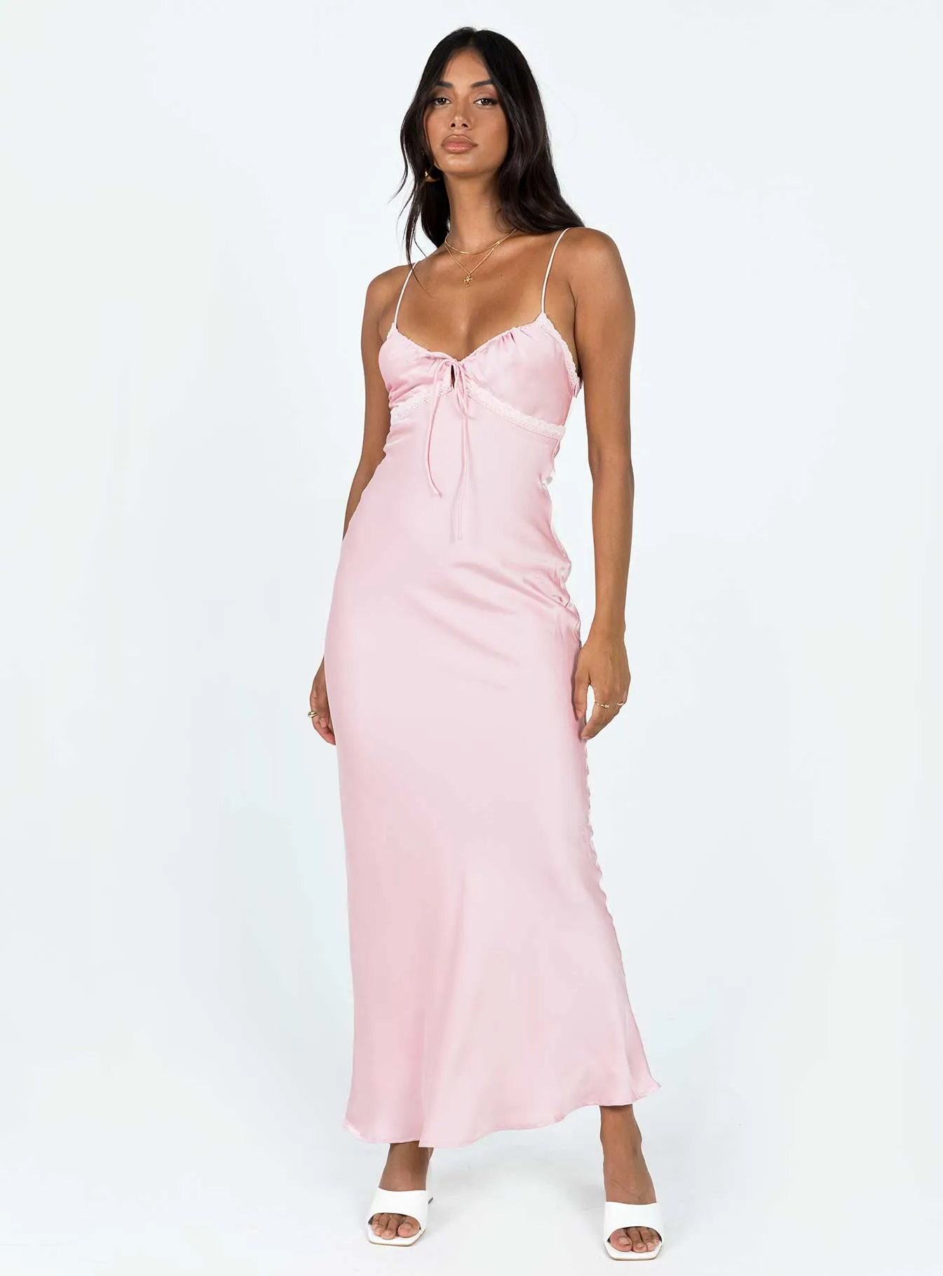 Emily Maxi Dress Pink Patch Glow Easy Step