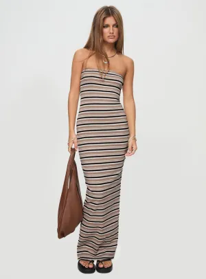 Wool Soft Northwood Strapless Maxi Dress Multi