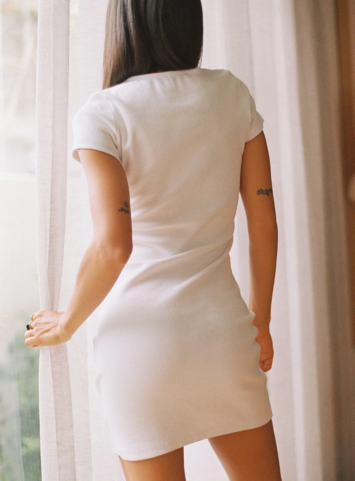 Classic Mini Dress White Summer-ready mini dress