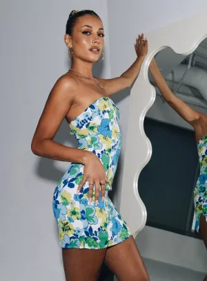 Genevievia Mini Dress Blue Relaxed Style Trendy mini outfit