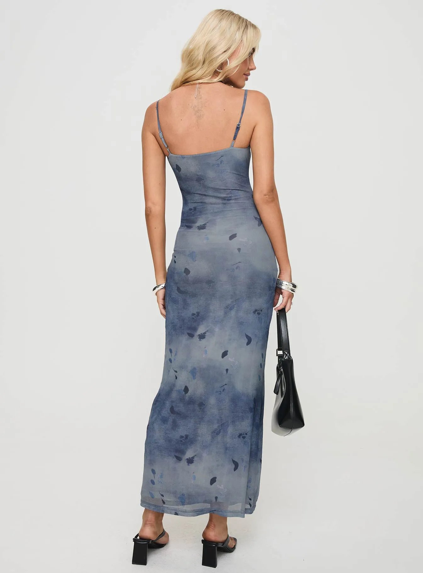 Scottson Mesh Maxi Dress Blue Quiet Shore Tower View