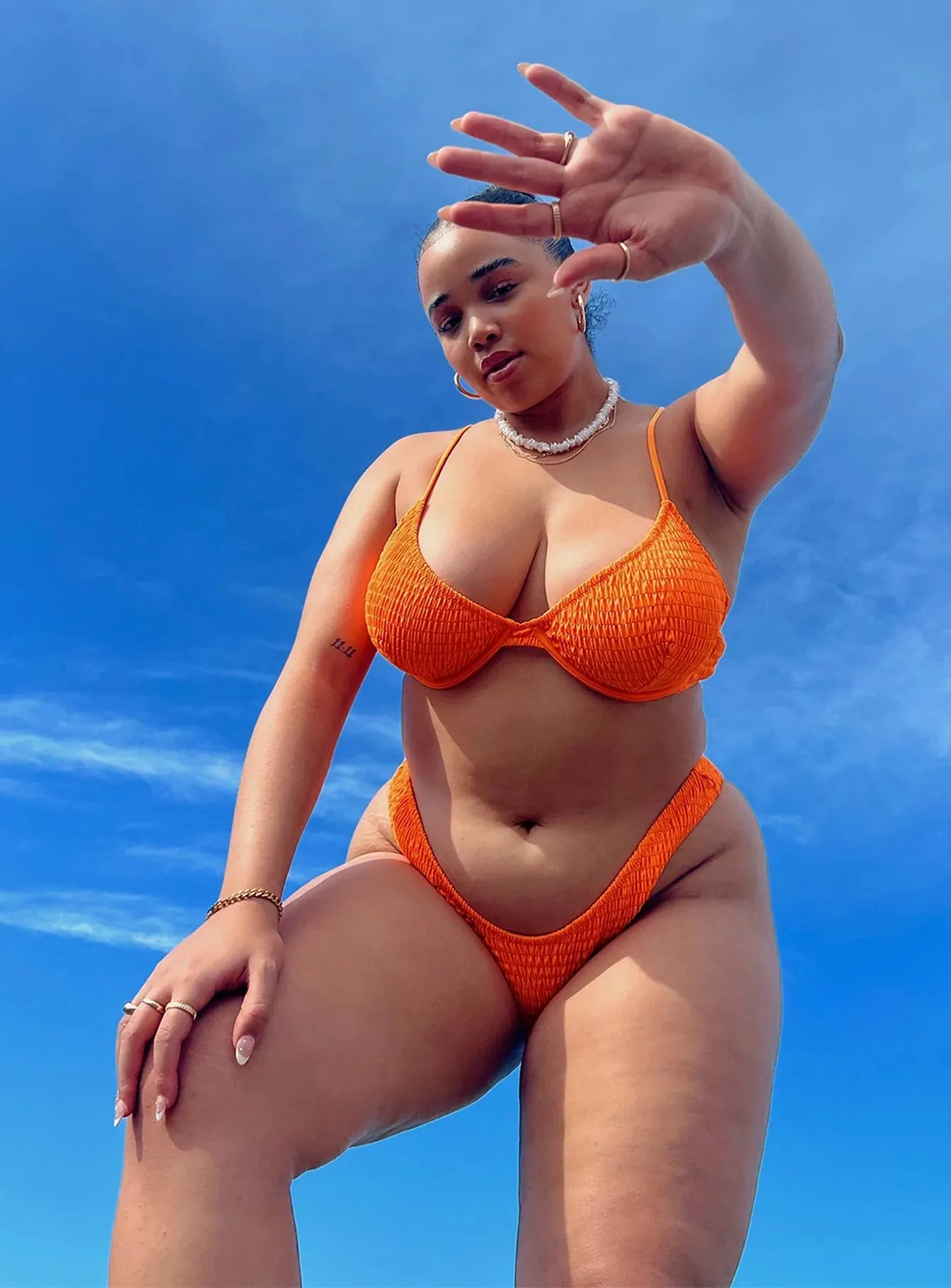 Lolita Bikini Bottoms Orange Curve Non Chafing Edges