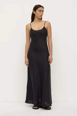 Colette Linen Slip Dress StainlessZippers Crystal Soul