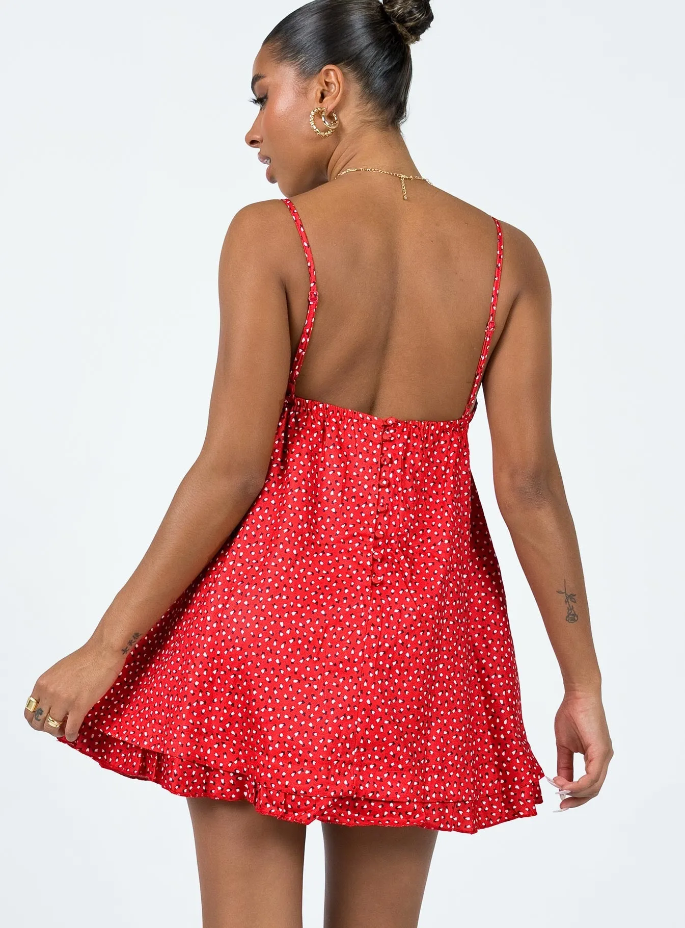 Empress Of Love Mini Dress Red Low Bulk Chic Layer