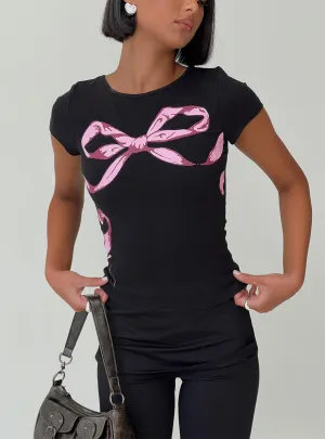 Sweet As Top Black Comfortable Stretch