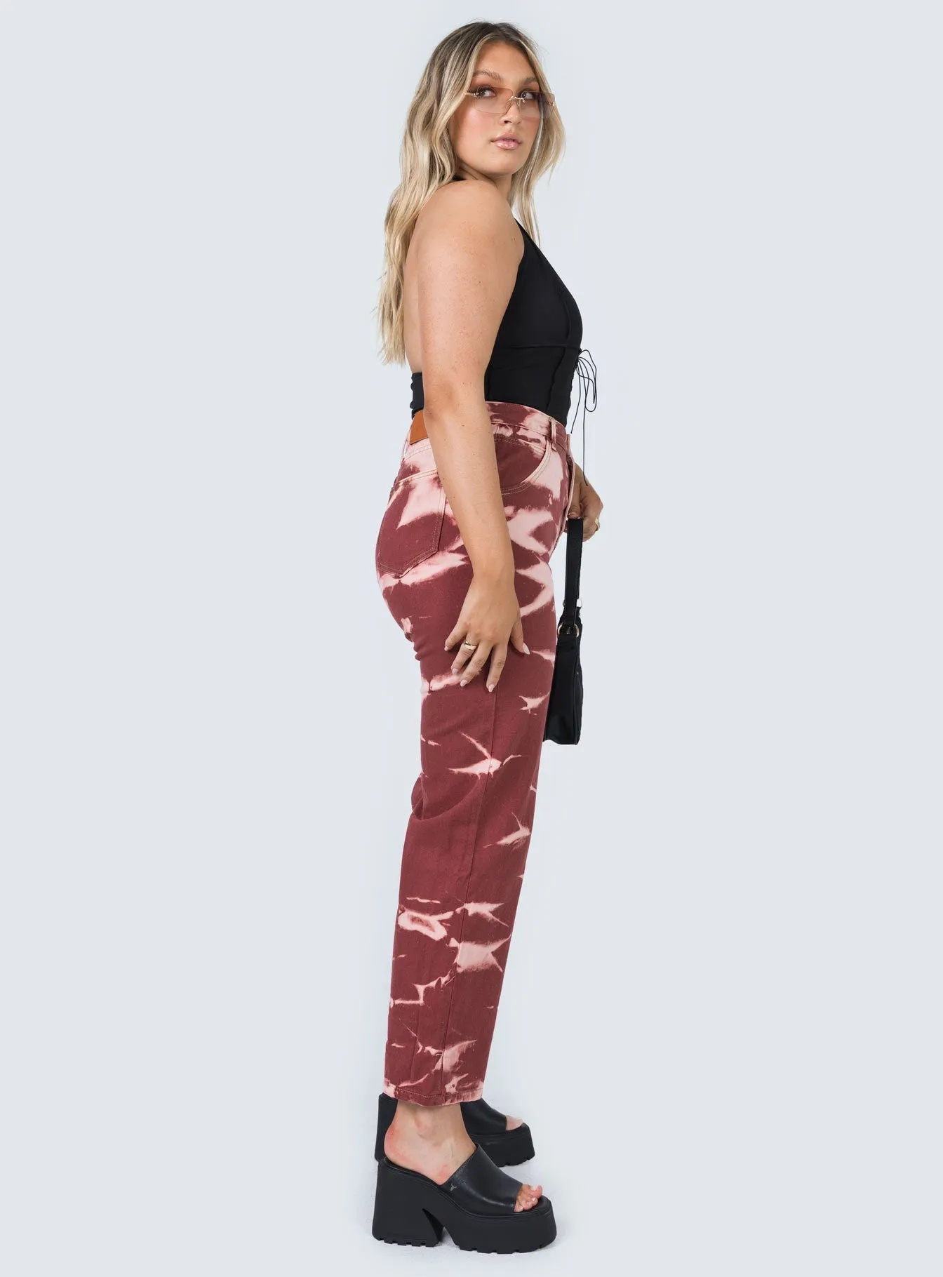 Gym Ready Vibrant Bold James Denim Jeans Red