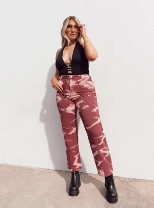 All Around Elegant Bold Look James Denim Jeans Red