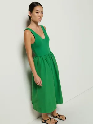 Daria V-Neck Midi Sun Beam slow life