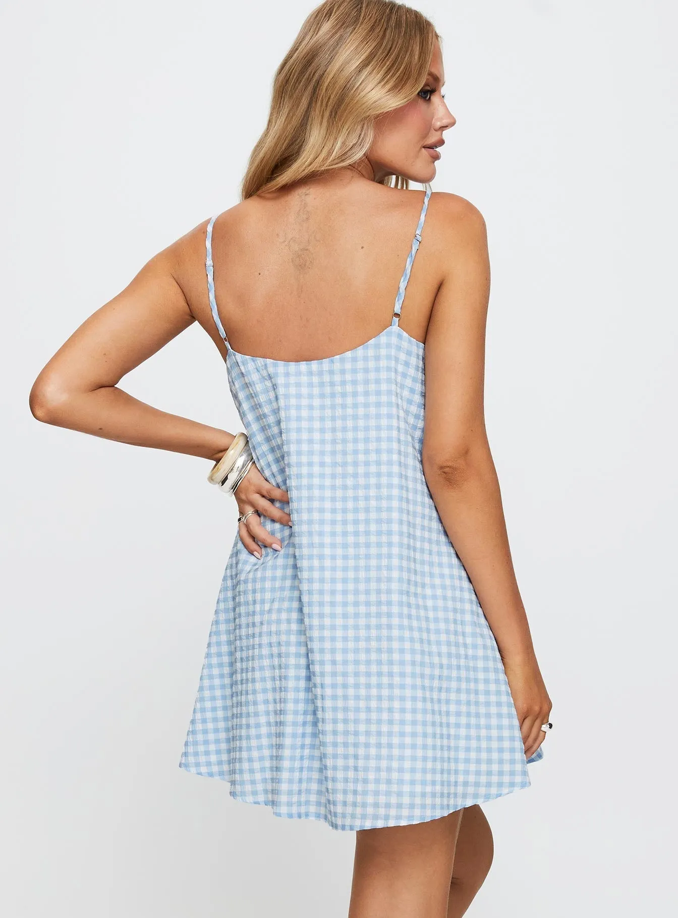Fun floral mini Urban Bold Lily Of The Valley Mini Dress Blue