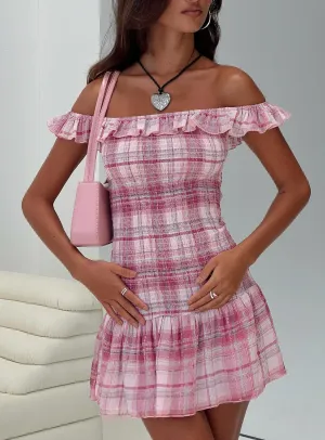 Reinforced Elbows Ultralove Strapless Mini Dress Pink Multi