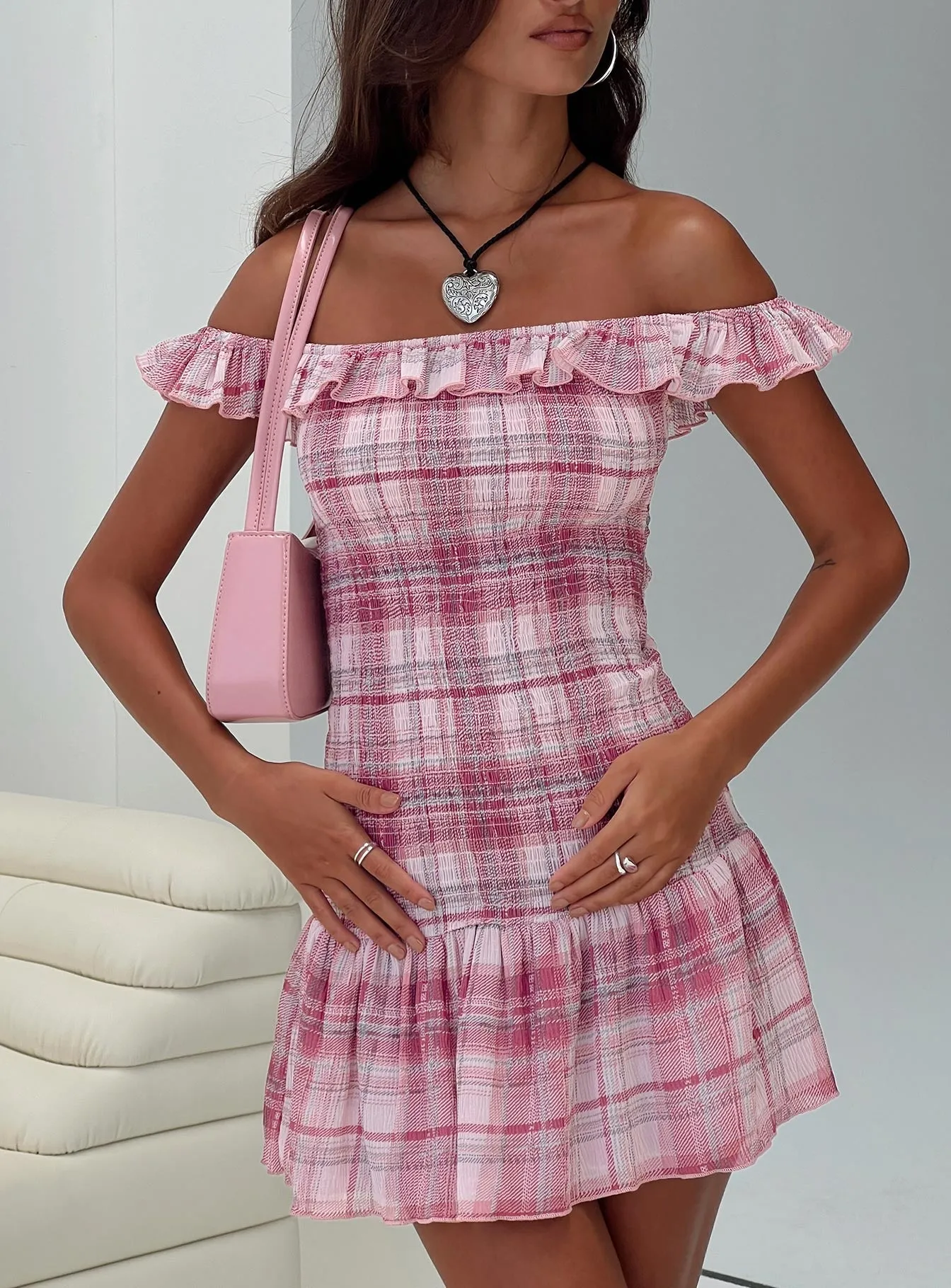 Reinforced Elbows Ultralove Strapless Mini Dress Pink Multi