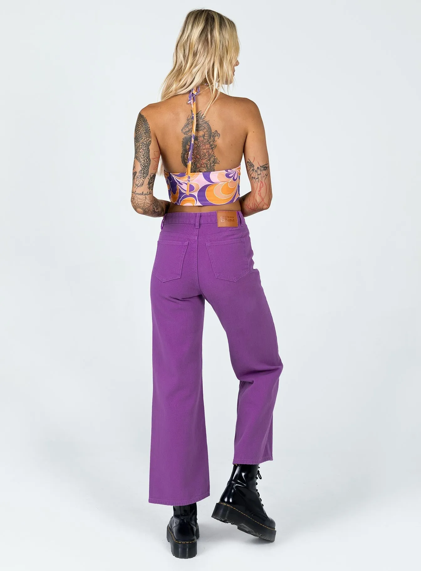 Modern Minimalist Fashion Lover Denver Denim Jeans Purple