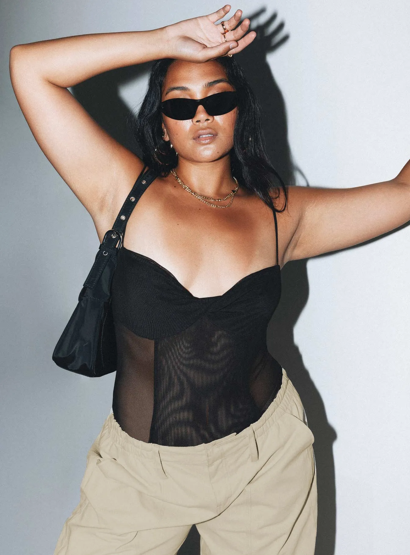 Dagallo Mesh Bodysuit Black Home Dancer
