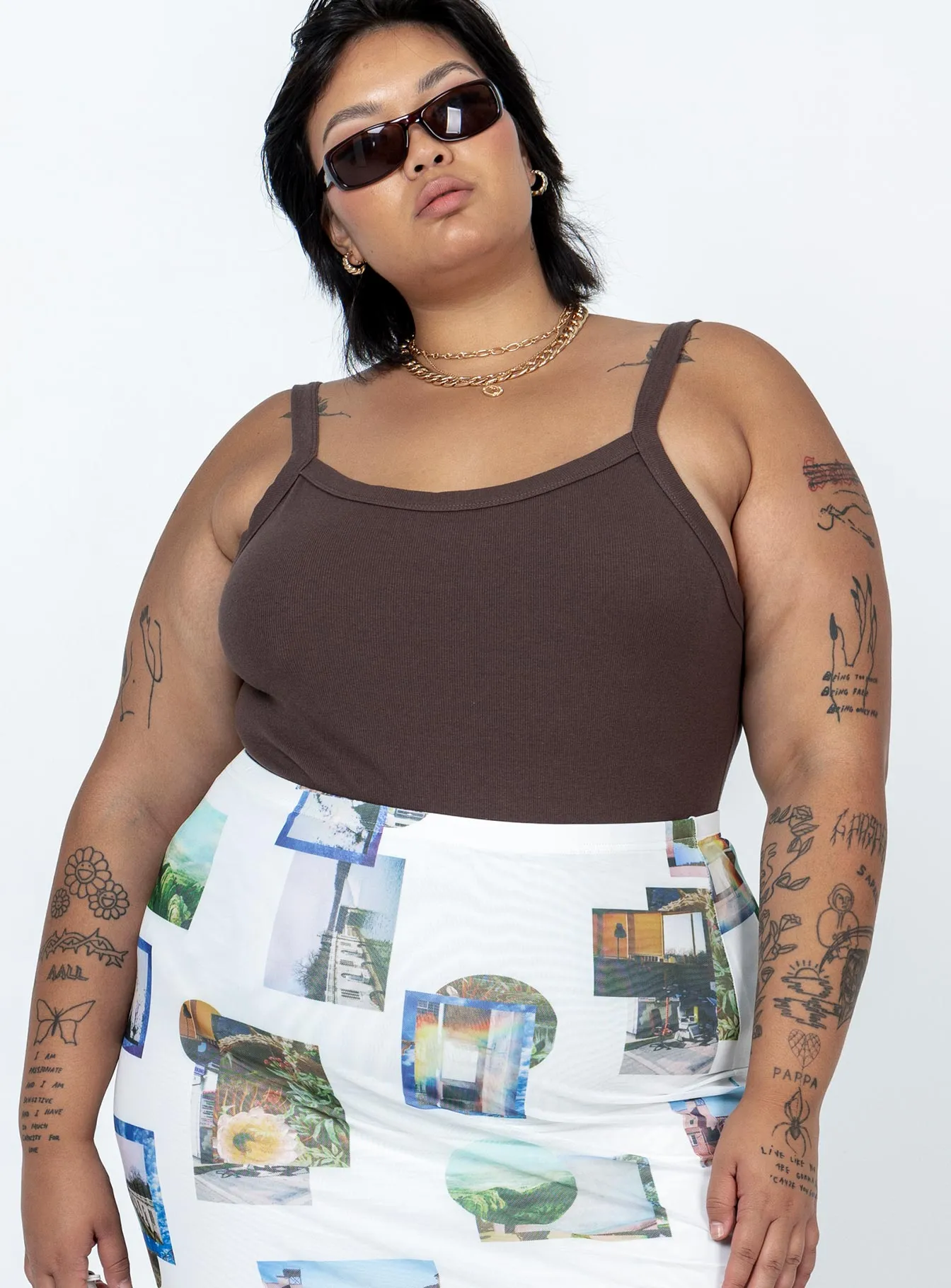 Gym Picnic Lindsey Bodysuit Brown Curve