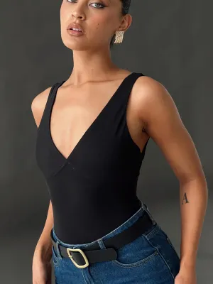 Nellie Bodysuit Black Gym Natural