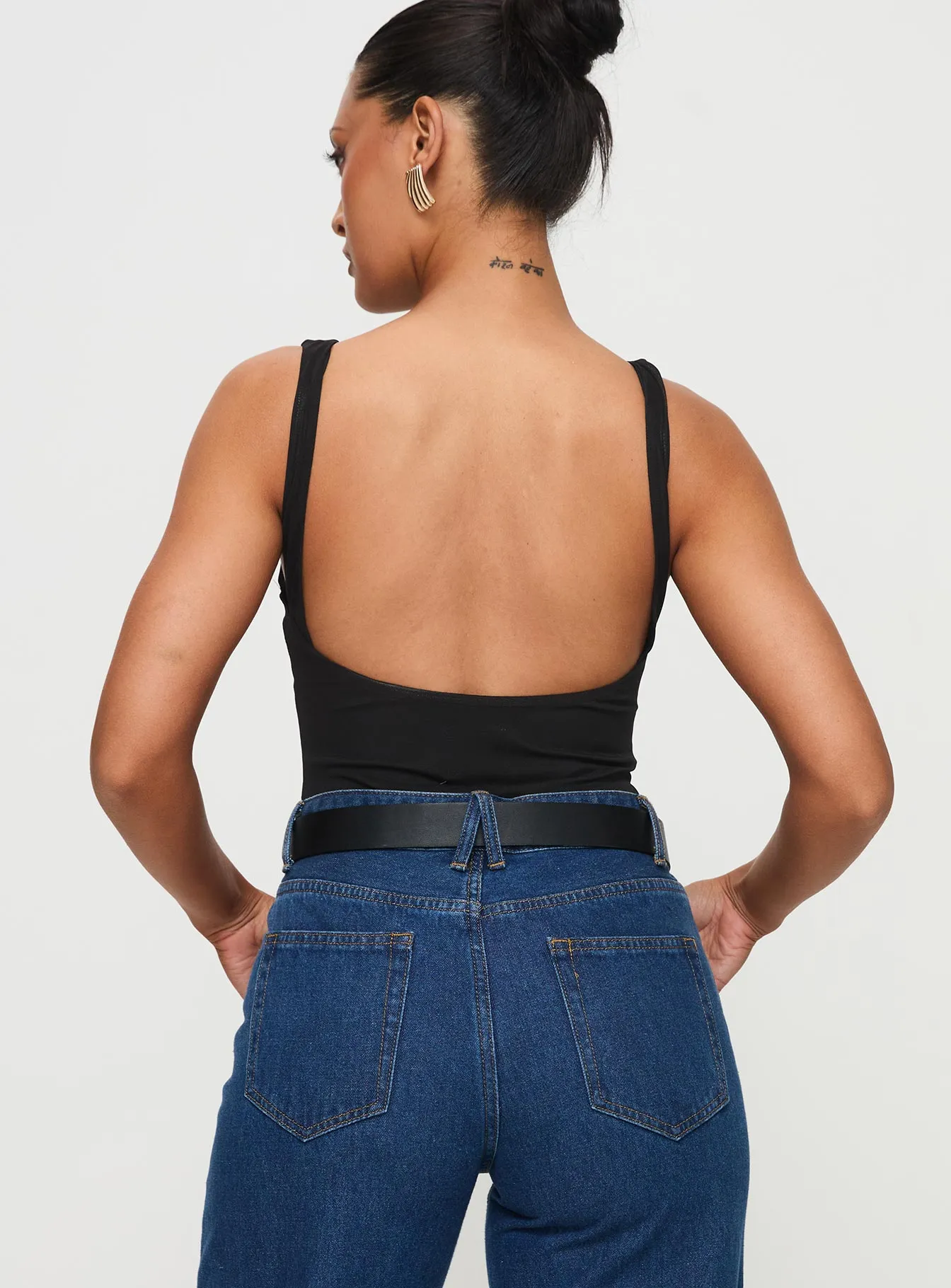 Date New Fresh Student Nellie Bodysuit Black