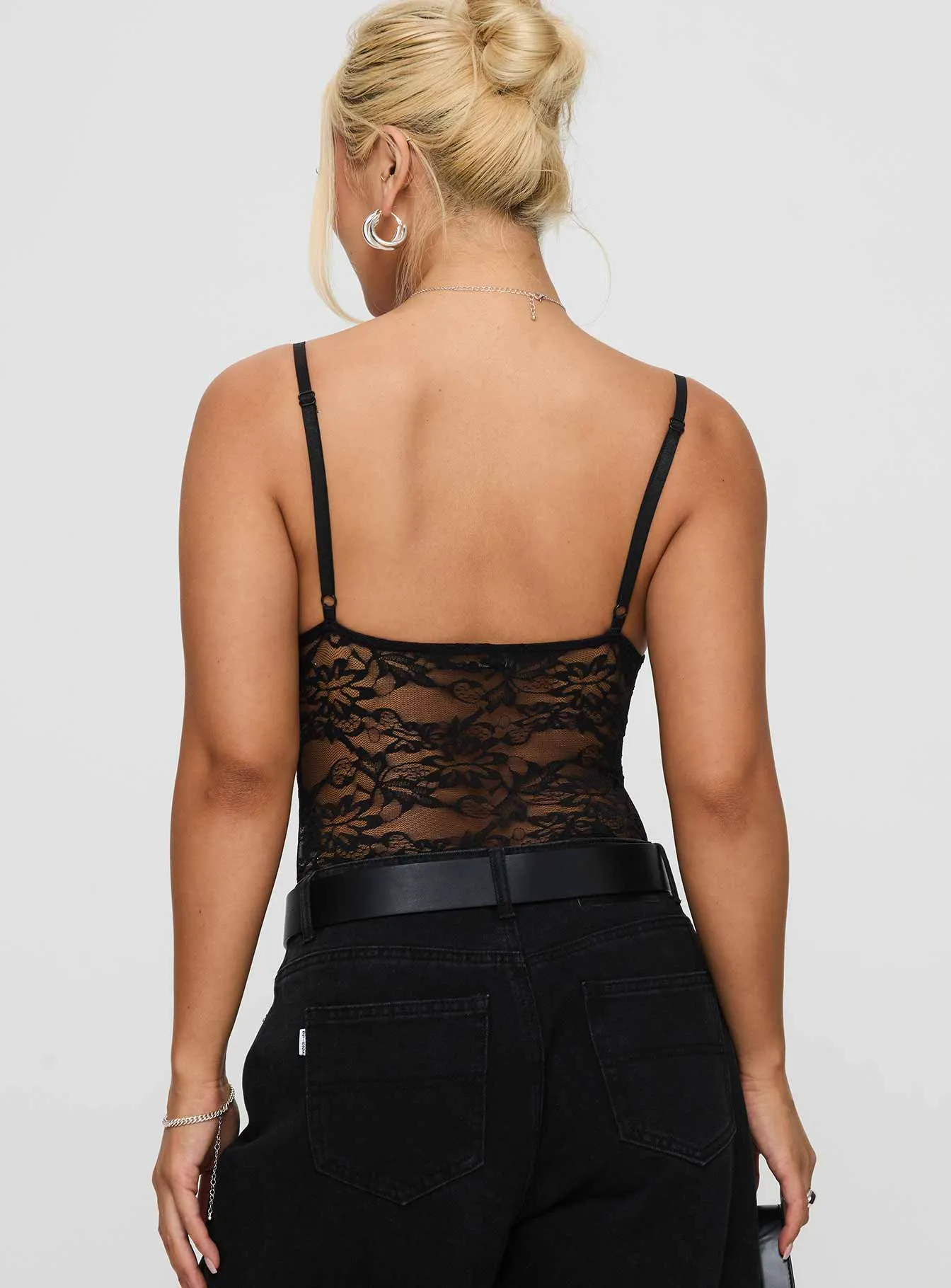Essential Dinner Indoor Sharp Wystan Lace Bodysuit Black