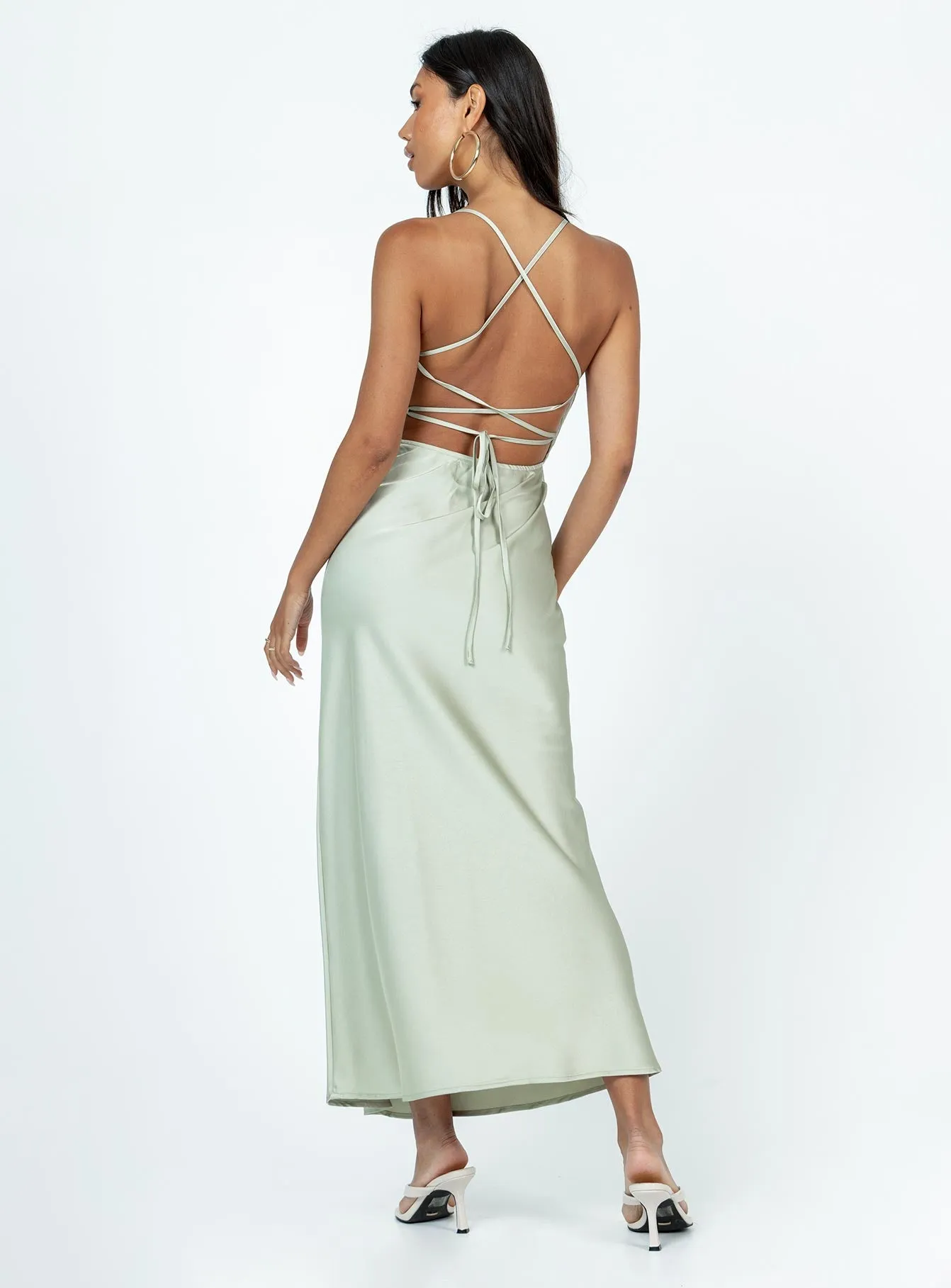 Sheer Layer Dennings Maxi Dress Sage