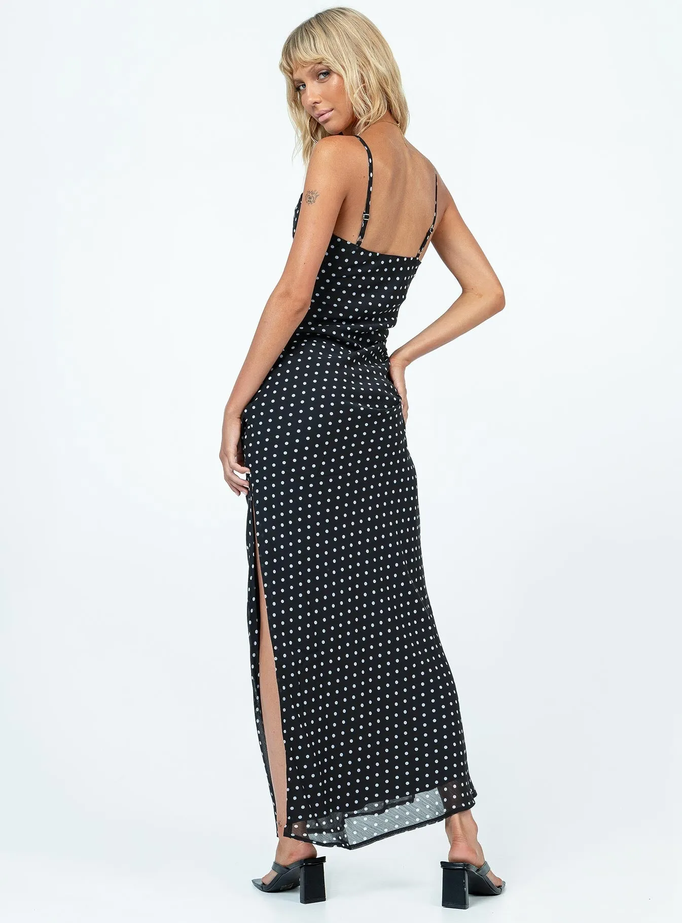 Parnham Maxi Dress Black / White Hemp Soft