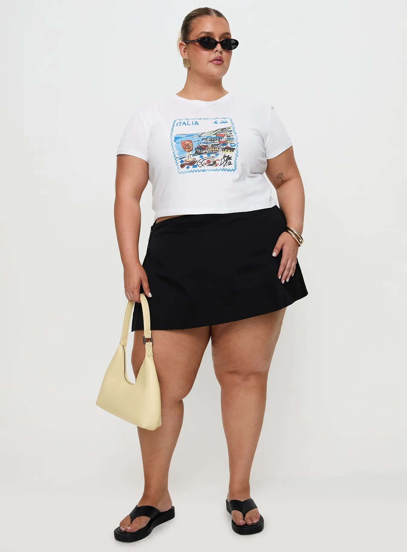 Edenia Tee White Curve BiodegradableMaterial