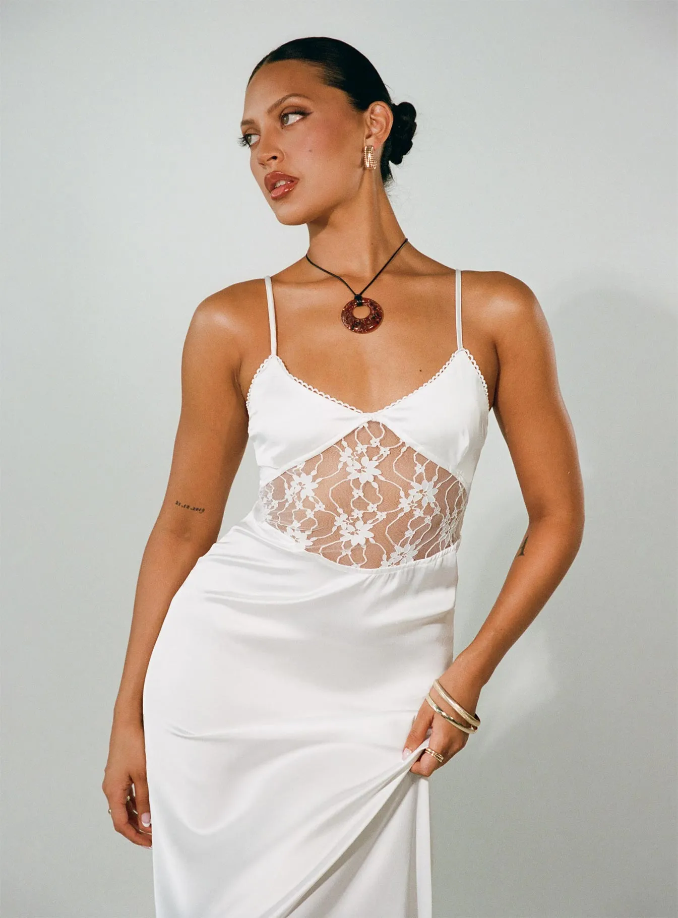 Roselle Maxi Dress White Muslin Soft