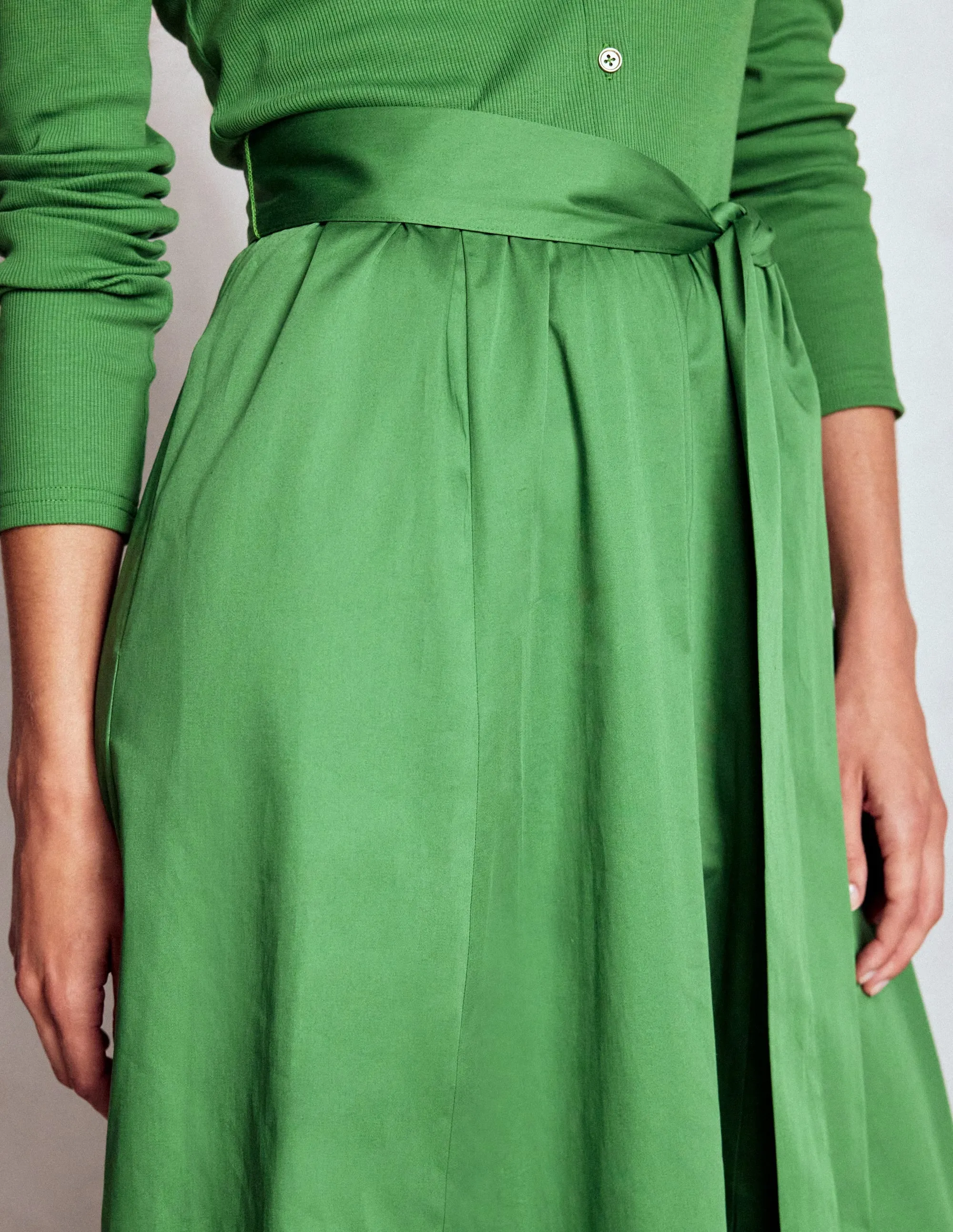 Button Detail Mix Dress-Fairway Comfy Look