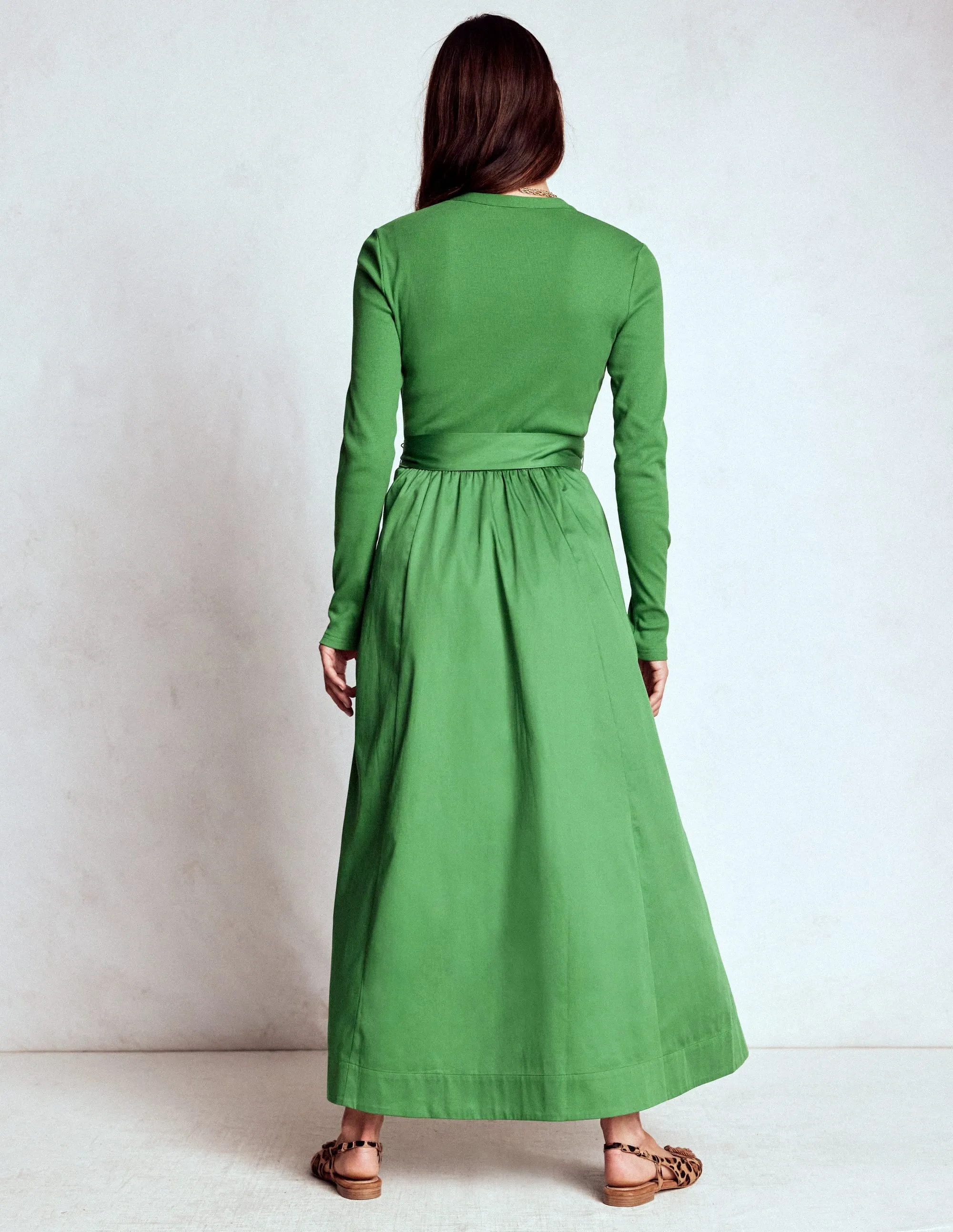 Modern Fashion Button Detail Mix Dress-Fairway
