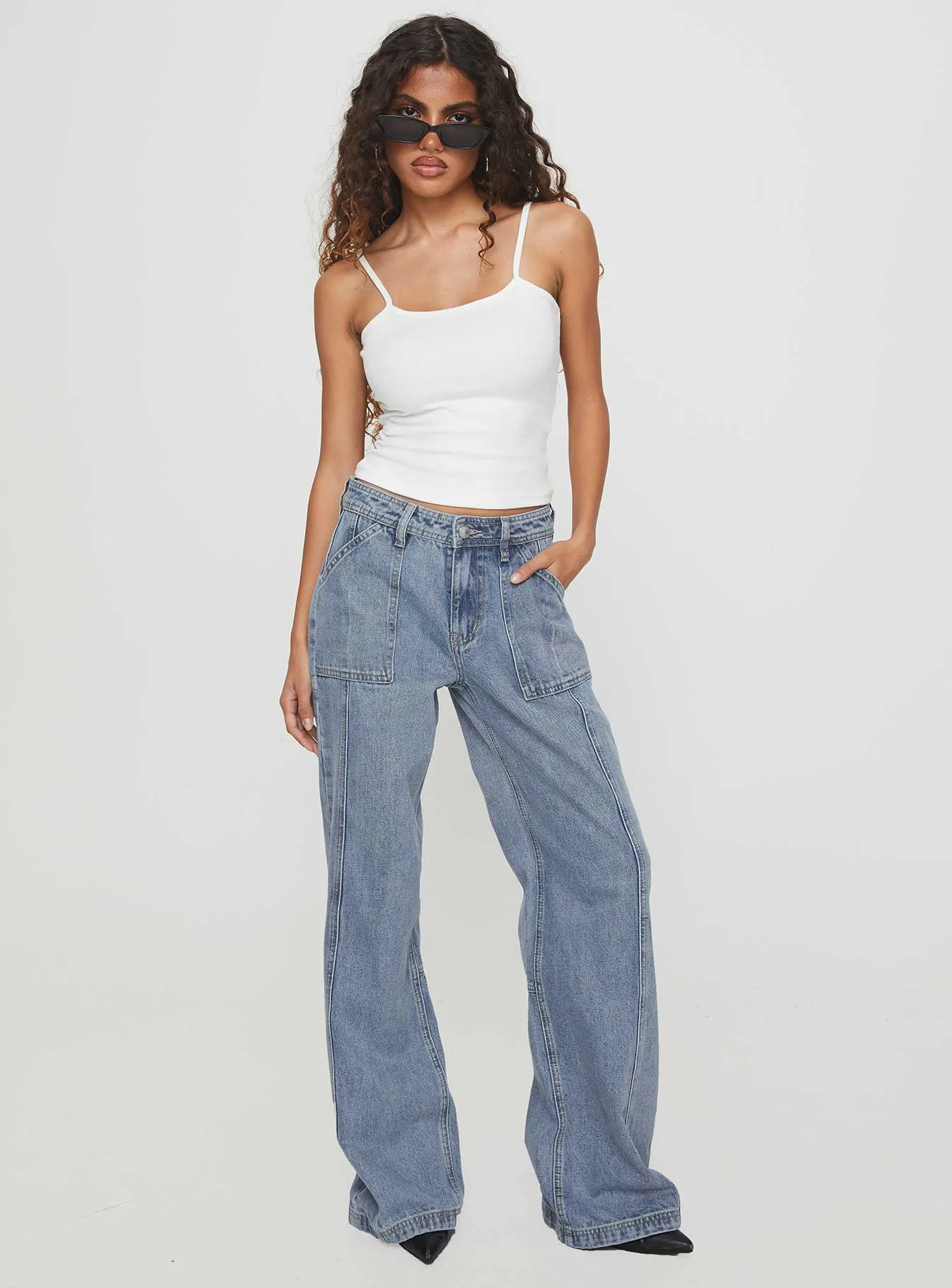 Big Reputation Jeans Light Blue Wash Simple Fashion Softened Fabric