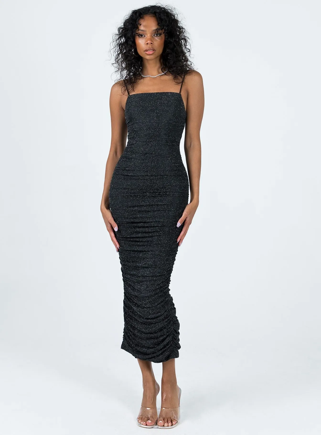 Wind Song Glass Glow Reeva Maxi Dress Black