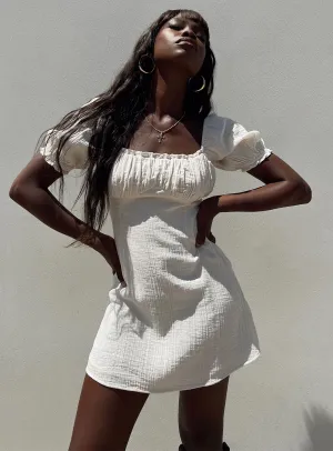 Langham Mini Dress Ivory Heat Glow Quick Scene