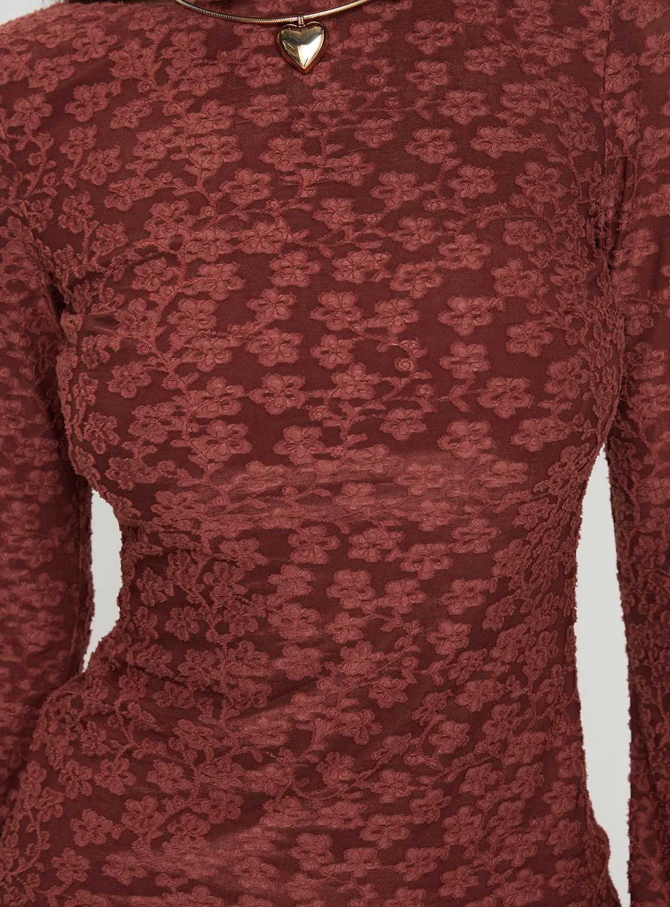 Primrosa Long Sleeve Mini Dress Burgundy Match Fast Club Warm