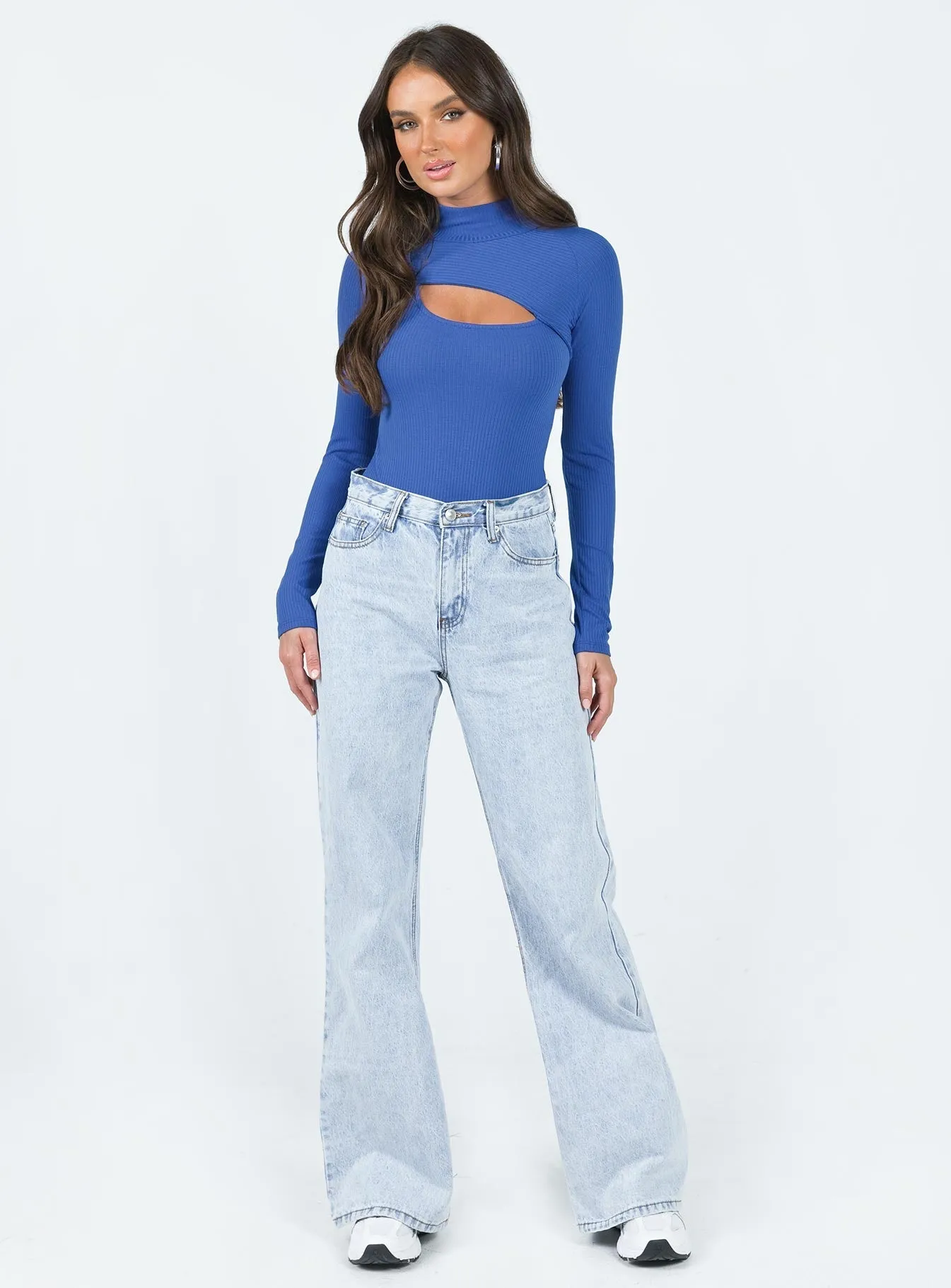 Greaves Long Sleeve Bodysuit Cobalt Relaxed Date