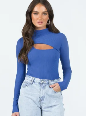 Training Picnic Greaves Long Sleeve Bodysuit Cobalt