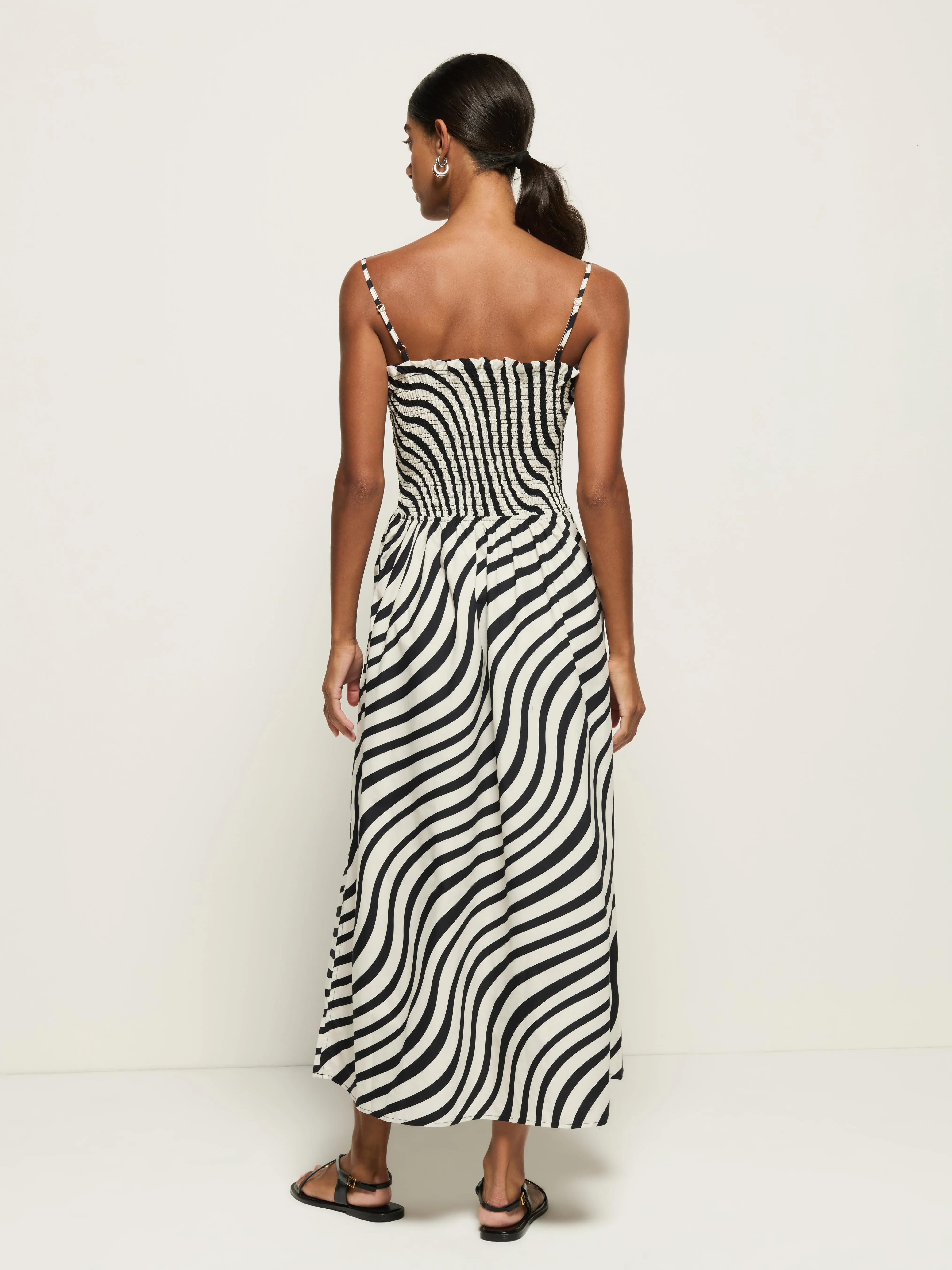 Polished Look Casual Wear Sibelle Smocked Midi