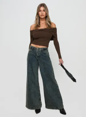 Ziggie Low Rise Baggy Jeans Antique Wash Function Ready