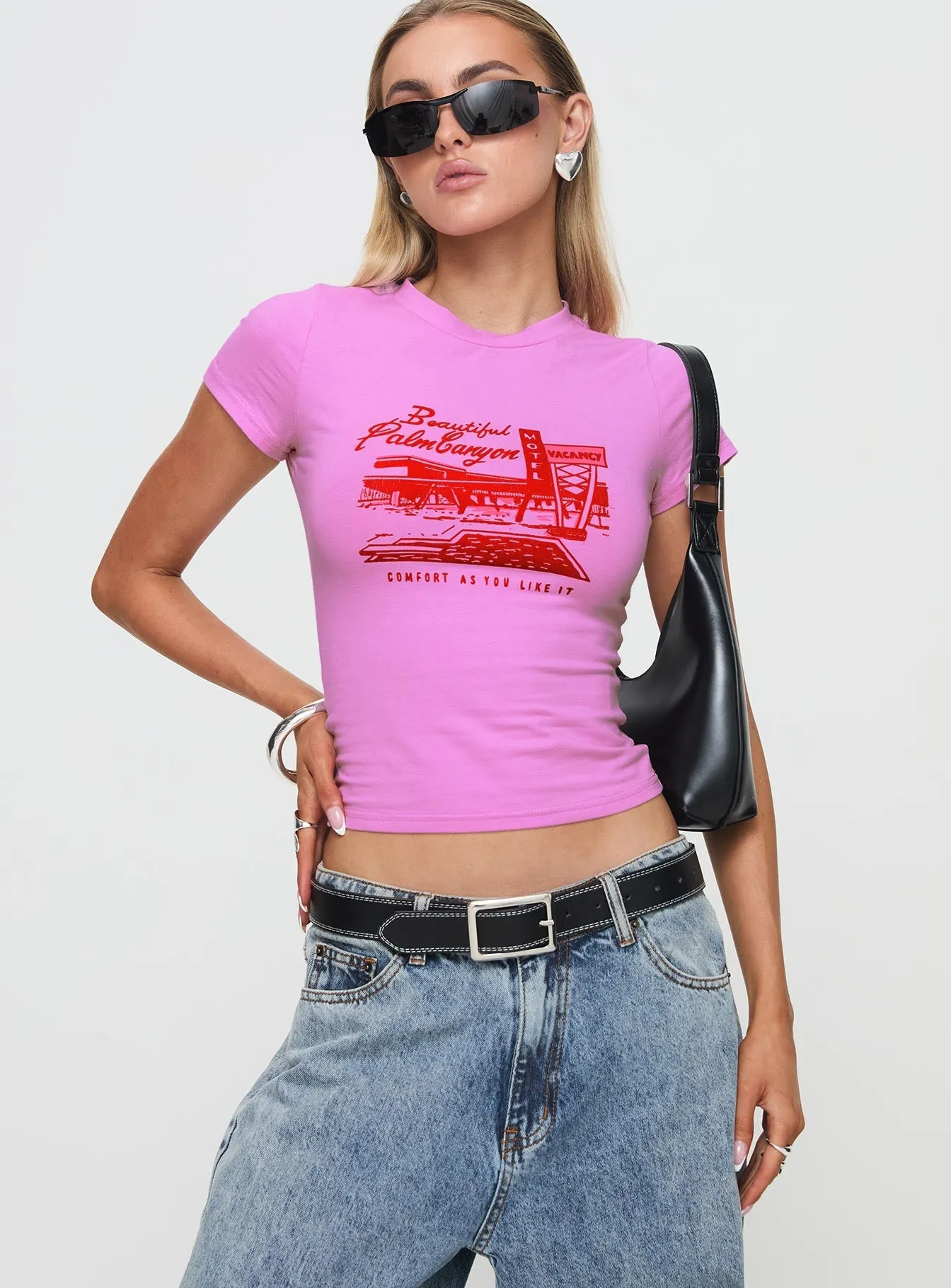 Palm Canyon Tee Pink Everyday Look Wear Easy Look