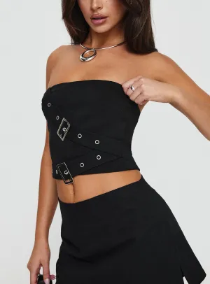 DurableWeave Haliman Strapless Top Black