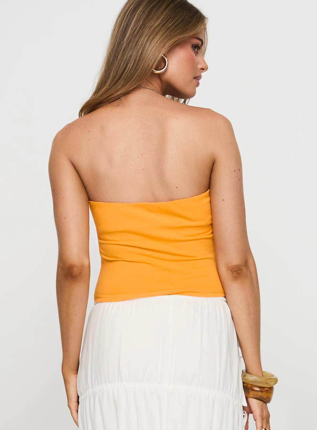 Peaches Tube Top Orange MoistureControl sporty wear