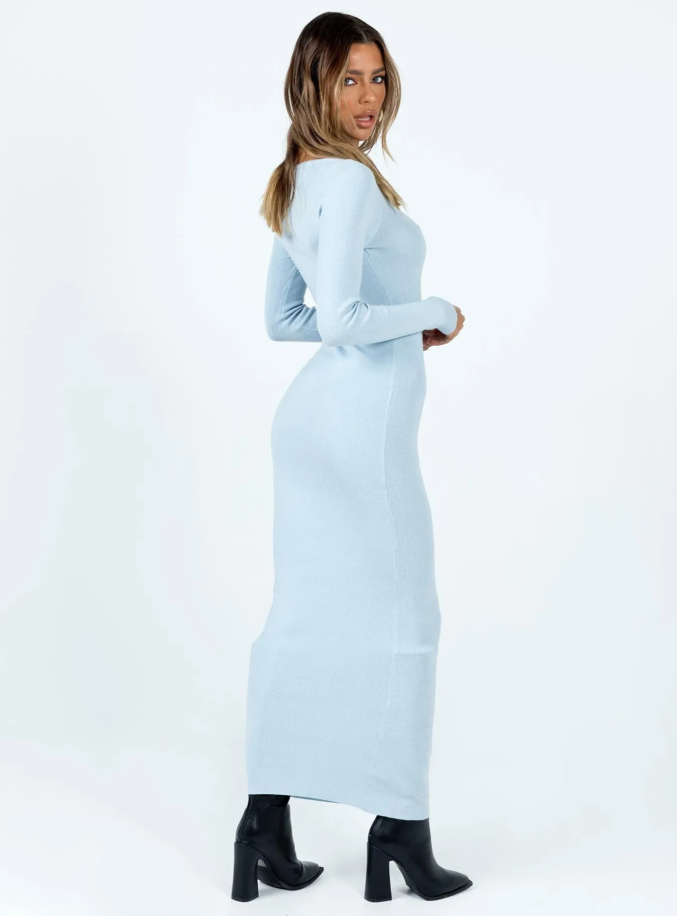 Harris Maxi Dress Blue Mustard Pop Blue Sky