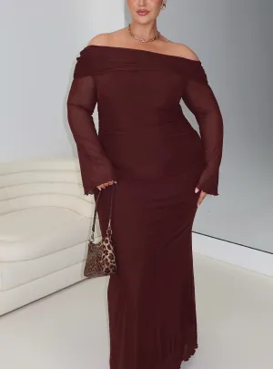 Sun Kiss This maxi dress offers the perfect combination of comfort and style for everyday wear Consideration Maxi Dress Chocolate Curve