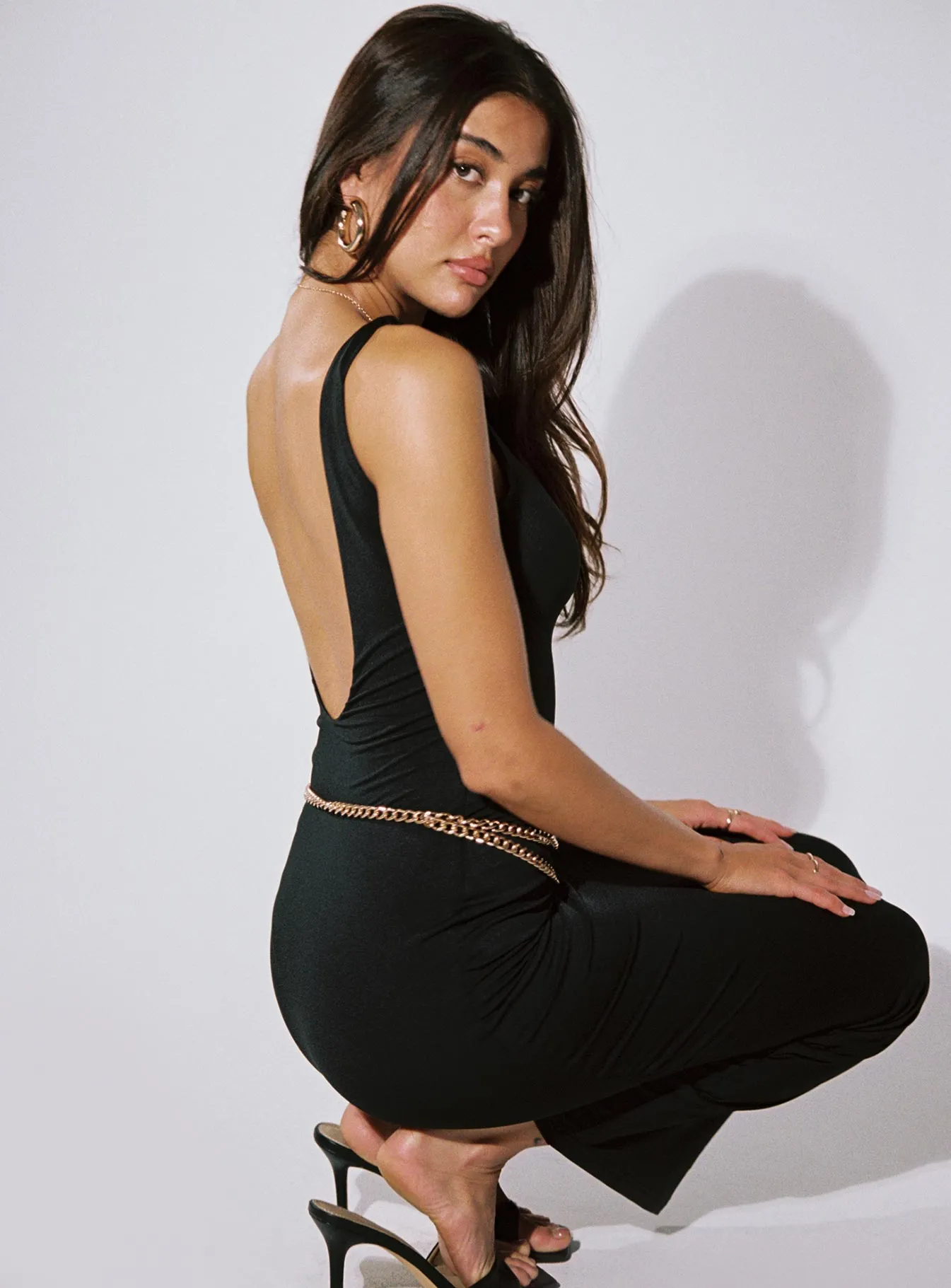 Castling Maxi Dress Black With its relaxed fit this dress is perfect for both casual and formal settings