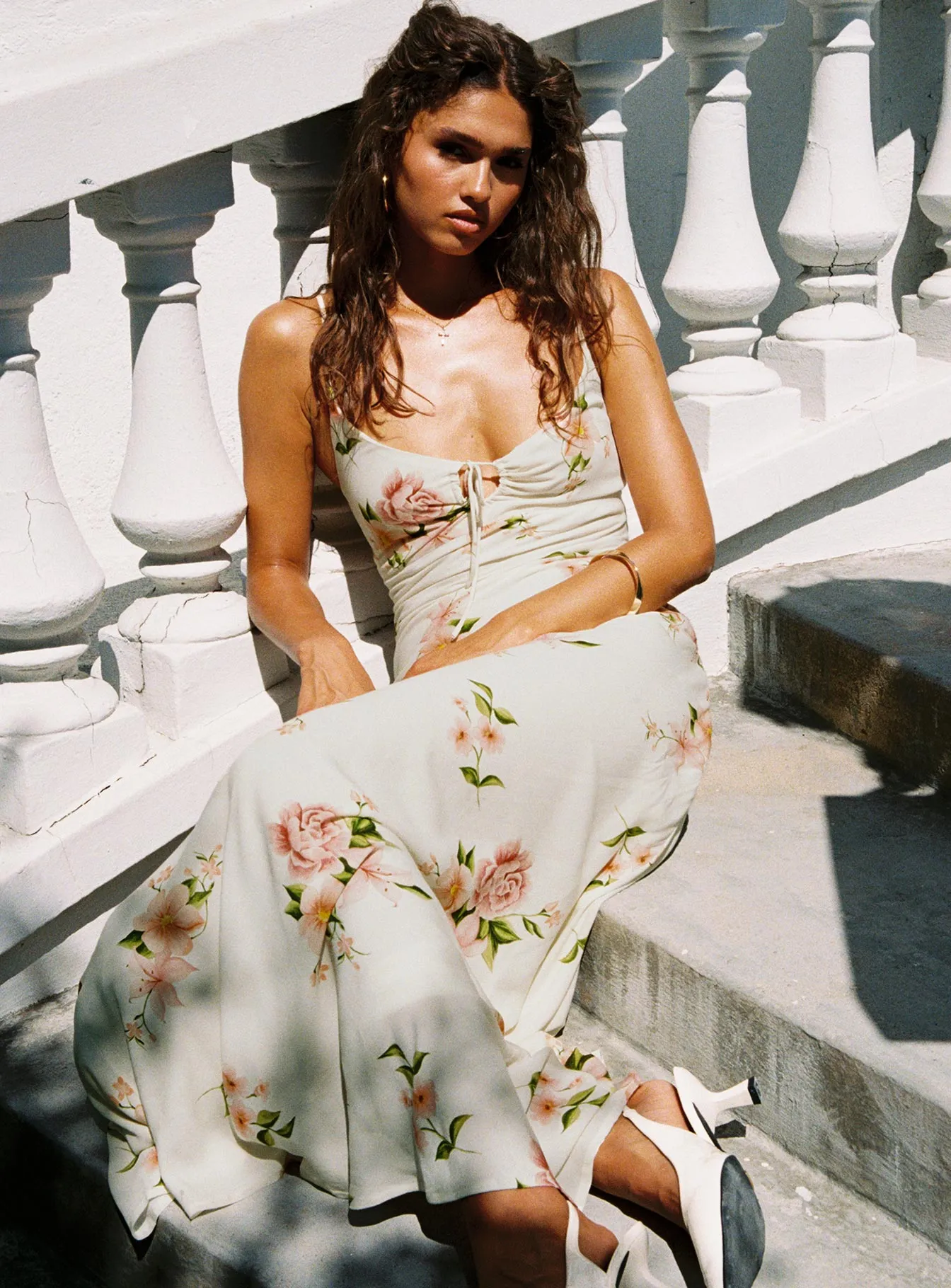 Timeless Glow Rural Air Lauraline Maxi Dress Cream / Floral