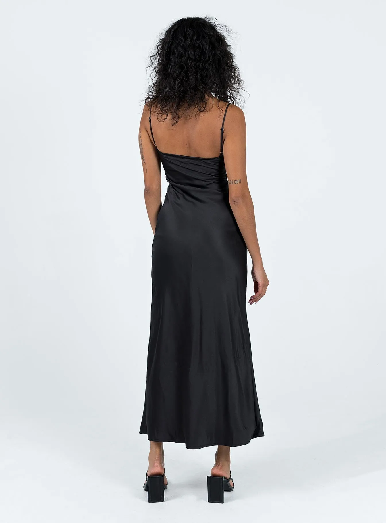 Maybelle Maxi Dress Black Red Glow